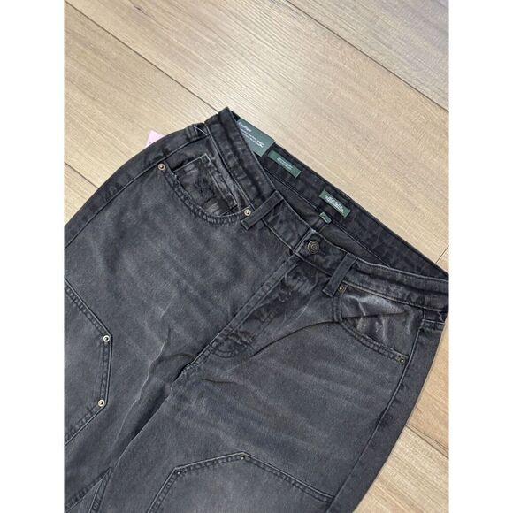 Wild Fable Jeans Women’s High Rise Straight Jeans 10 Black Denim Cargo NWT Easy - Picture 6 of 7